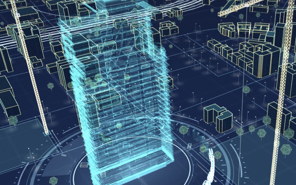 FBEIP 企業資訊平台 3D 數位城市畫面