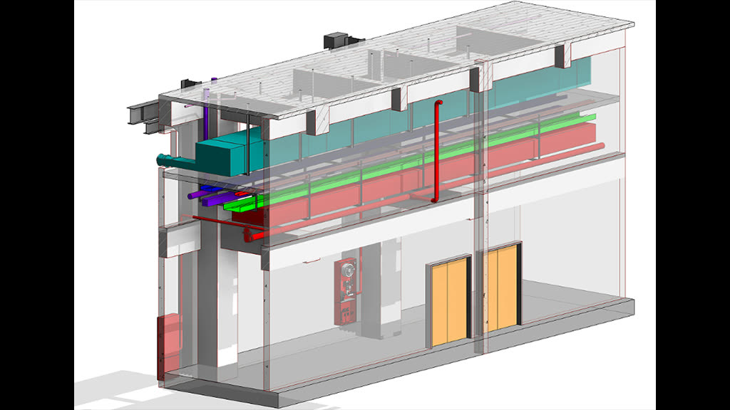 BIM 建築與機電管線整合模型