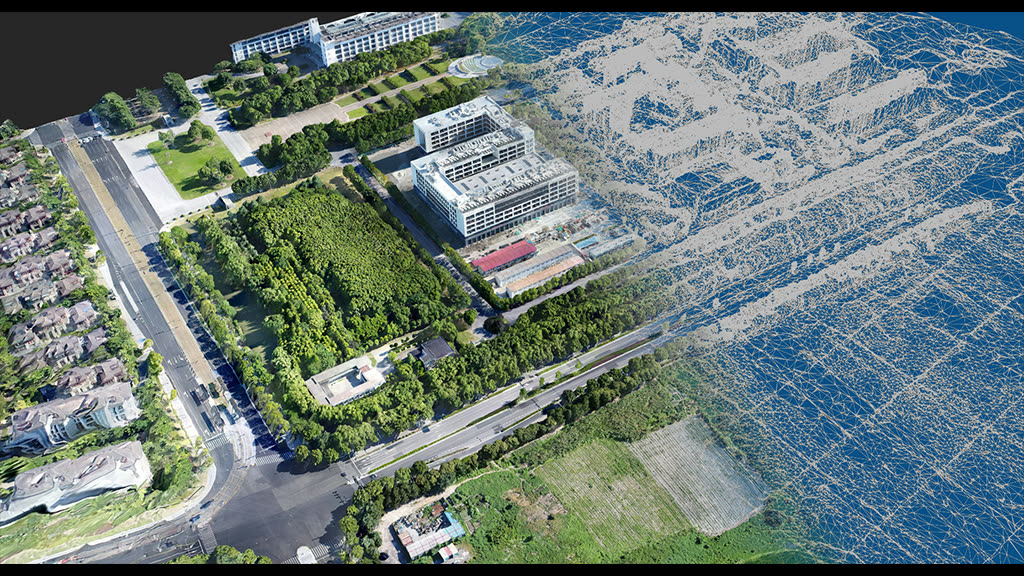 GIS 傾斜攝影與點雲掃描成果